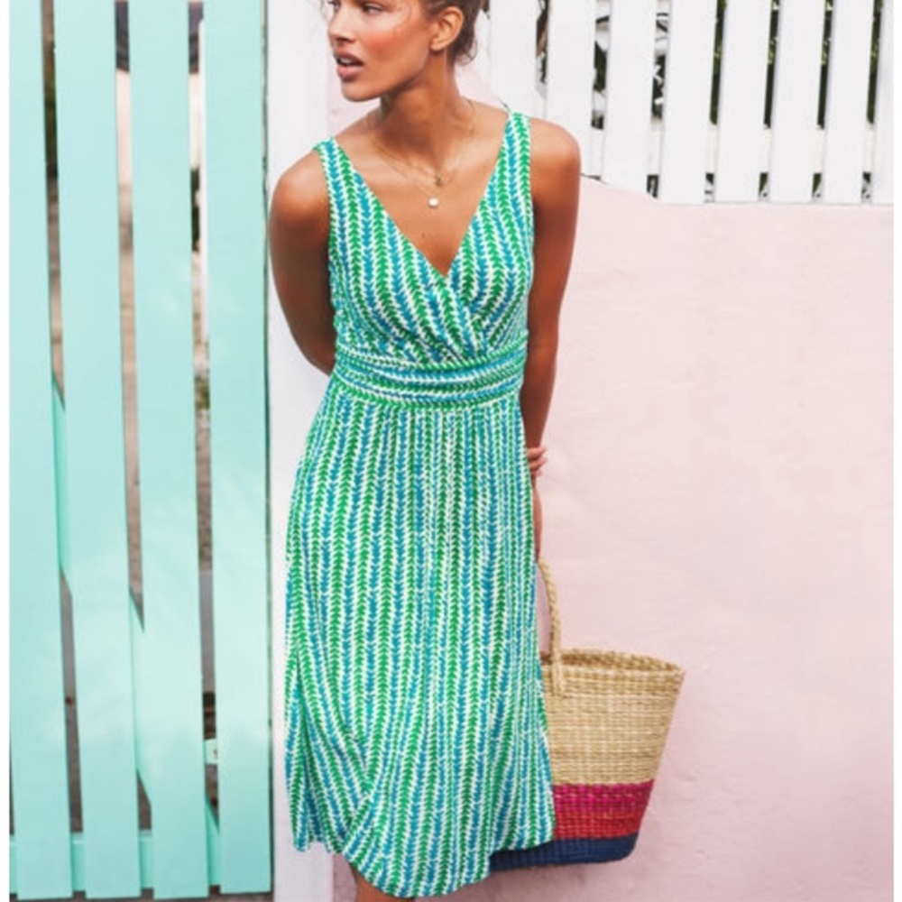 Boden Effie V-Neck Jersey Dress